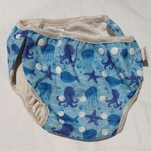 Blue Ocean-Themed Kids Swim Diaper